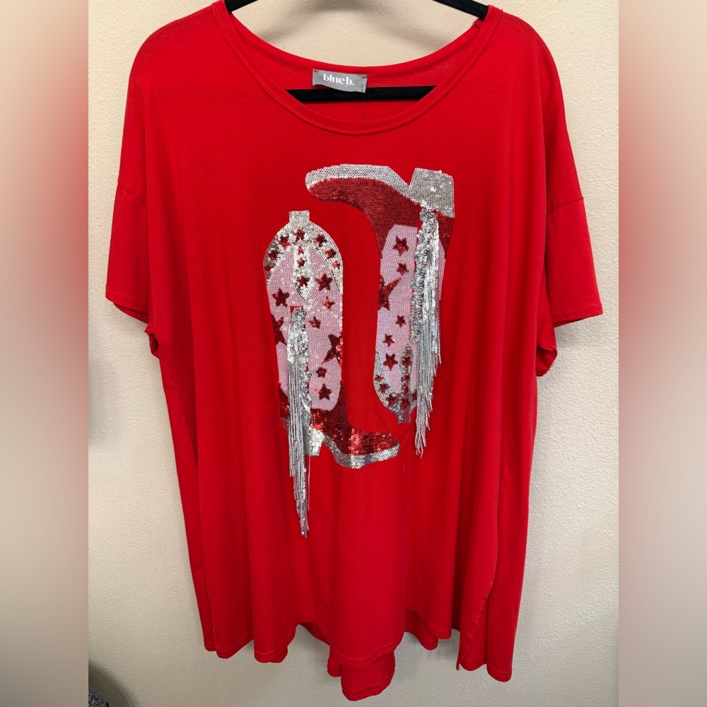 🎉🎉Sequin Cowboy Boot Top